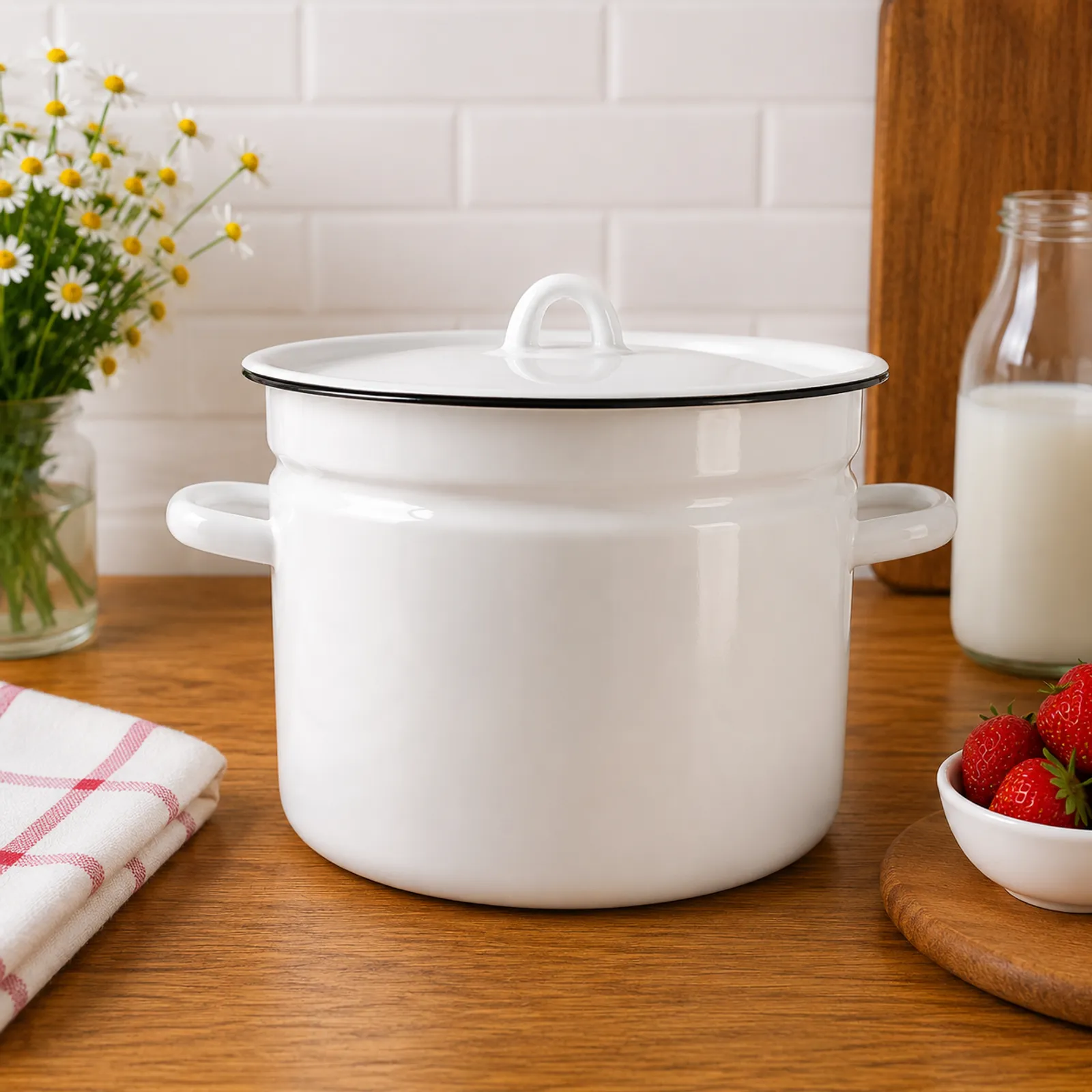 Enameled pot 7l