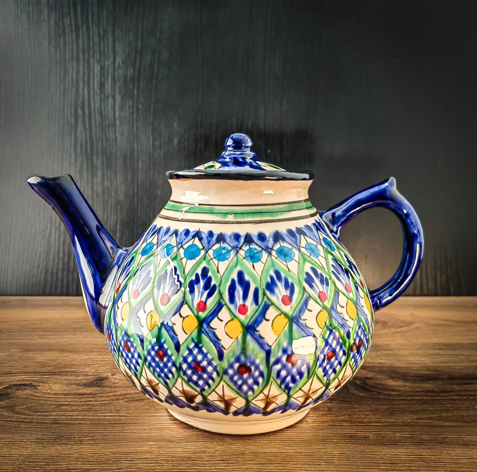 Uzbek Ceramic Teapot 2 liters — pattern-3