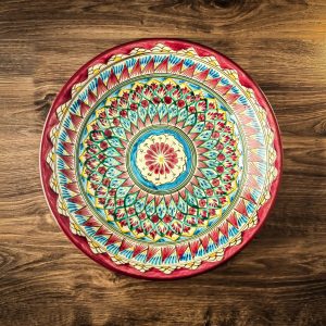 Uzbek Plate (Lyagan) “Mehrob” 34 Cm