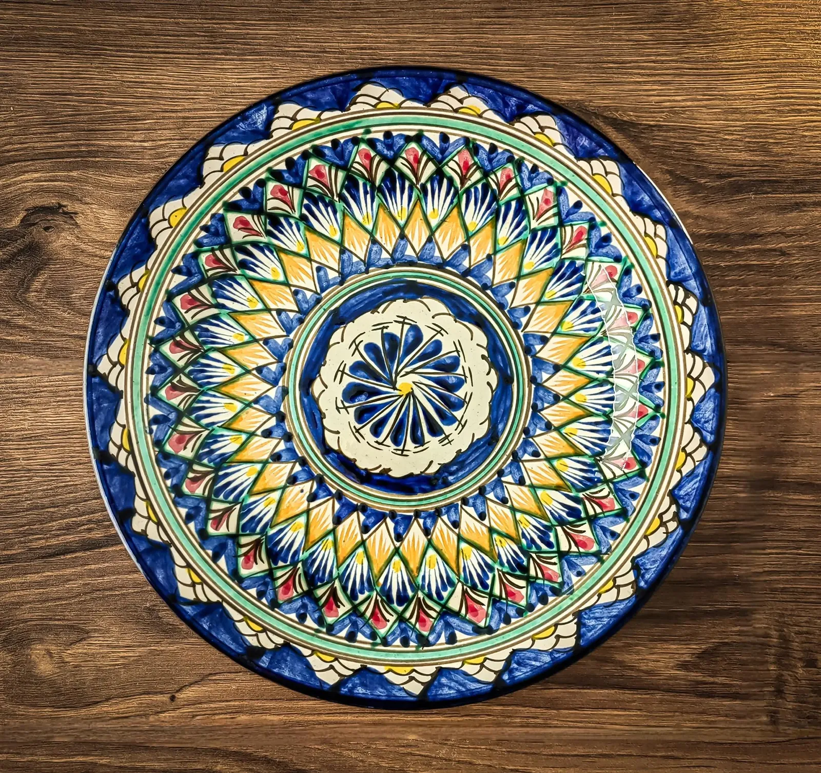 Uzbek Plate (Lyagan) “Mekhrob” 25 cm