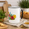 1.5 L Enamel Mug with Pattern
