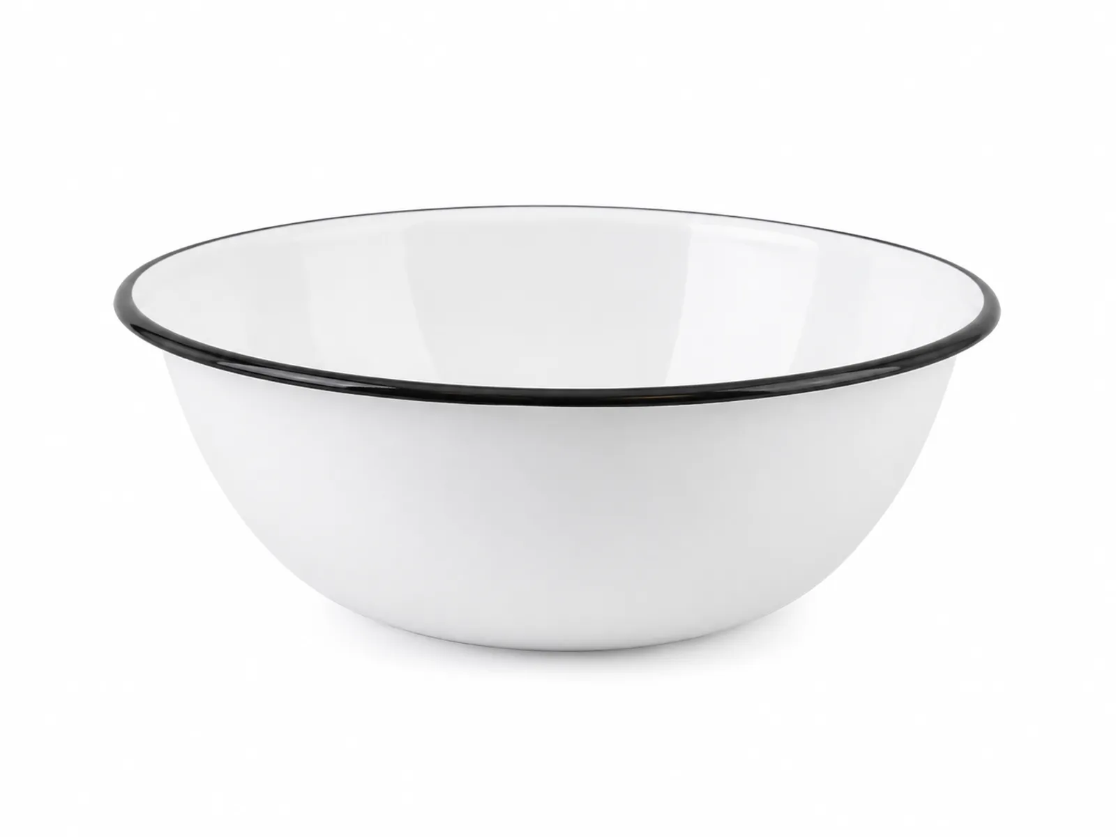 Enamel mixing bowl 5 litre capacity white kitchen