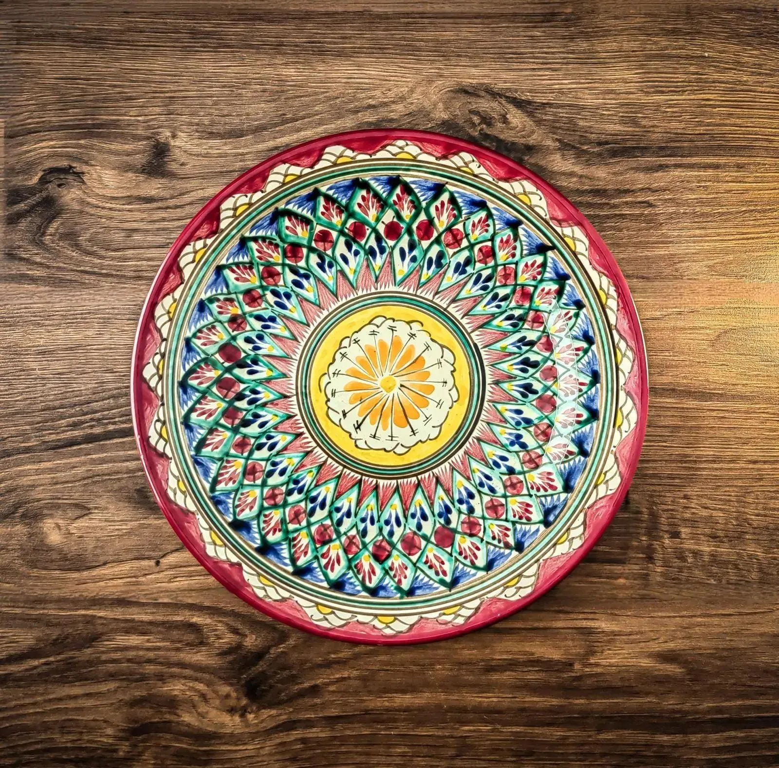Uzbek Plate (Lyagan) “Mekhrob” 25 Cm