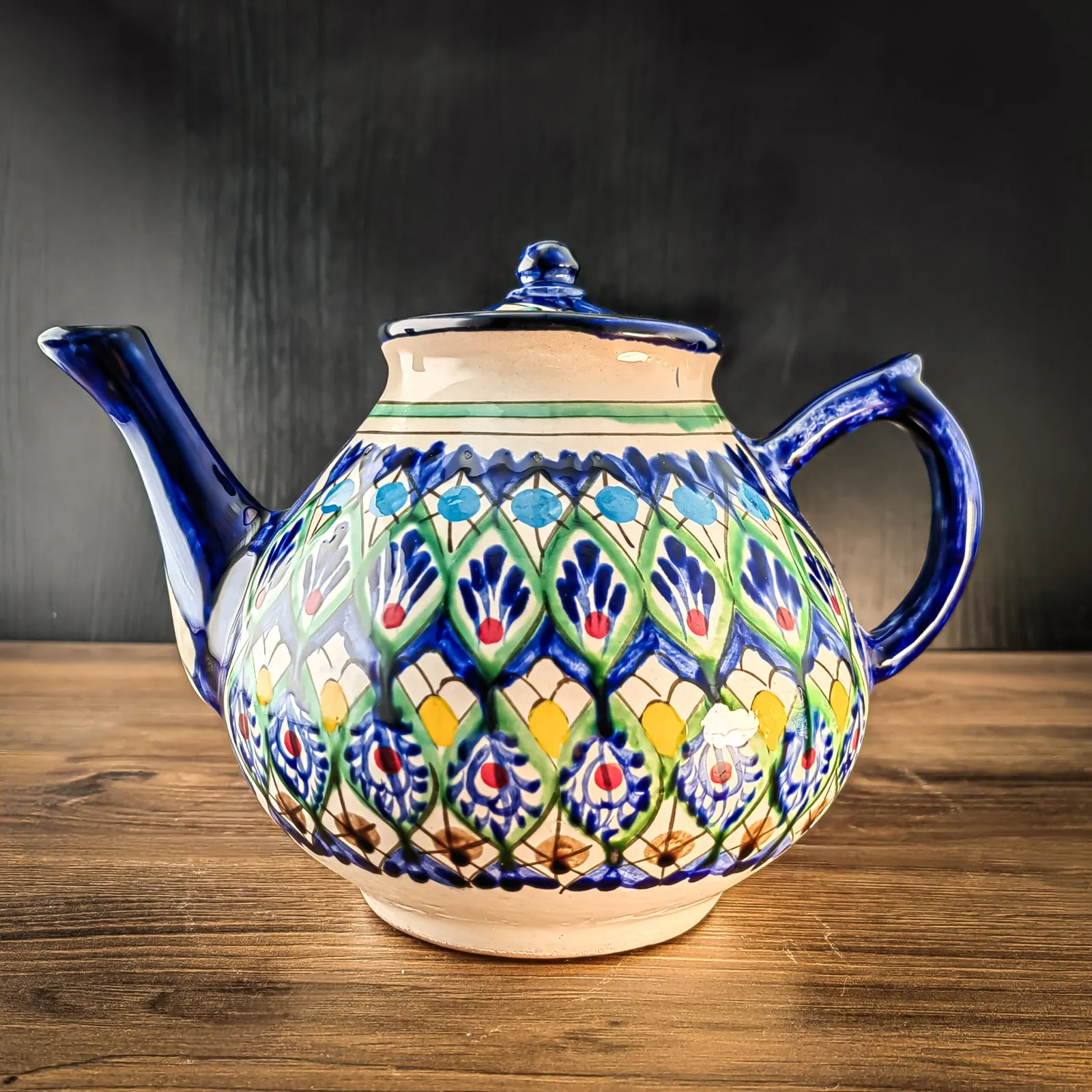 Uzbek Ceramic Teapot 2 liters — pattern-1
