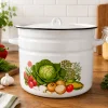 Enameled pot 12 l patterned