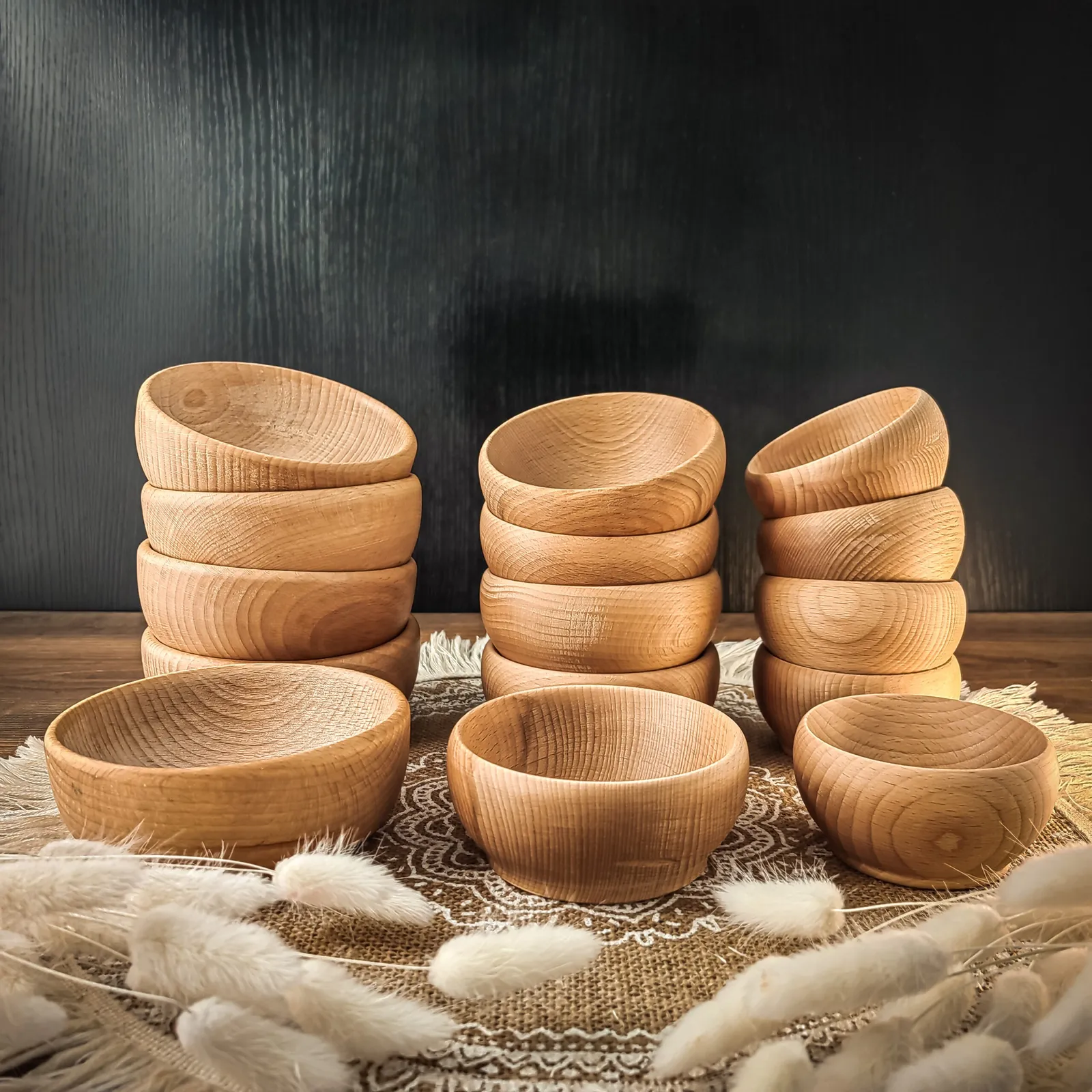 Set of 3 Wooden Bowls · Grillnurk