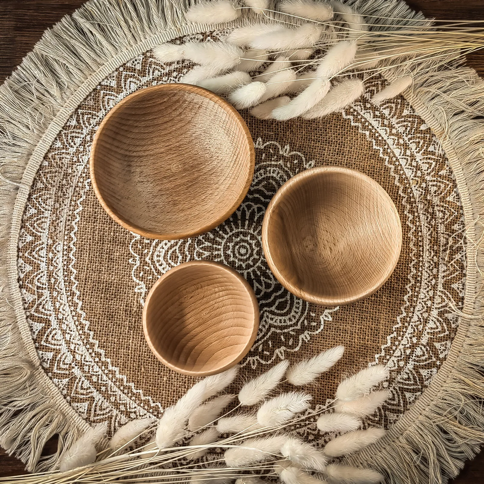 Set of 3 Wooden Bowls · Grillnurk