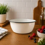 Enamel Bowl 1.5 L white E-Kodumarket kitchen essential