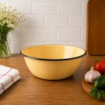 Enamel bowl holds 3.5 L yellow essential kitchenware E-Kodumarket