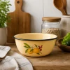 Enameled bowl 1.5 L "Fruit fantasy" yellow