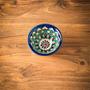 Uzbek bowl 11 cm with traditional ornamental pattern