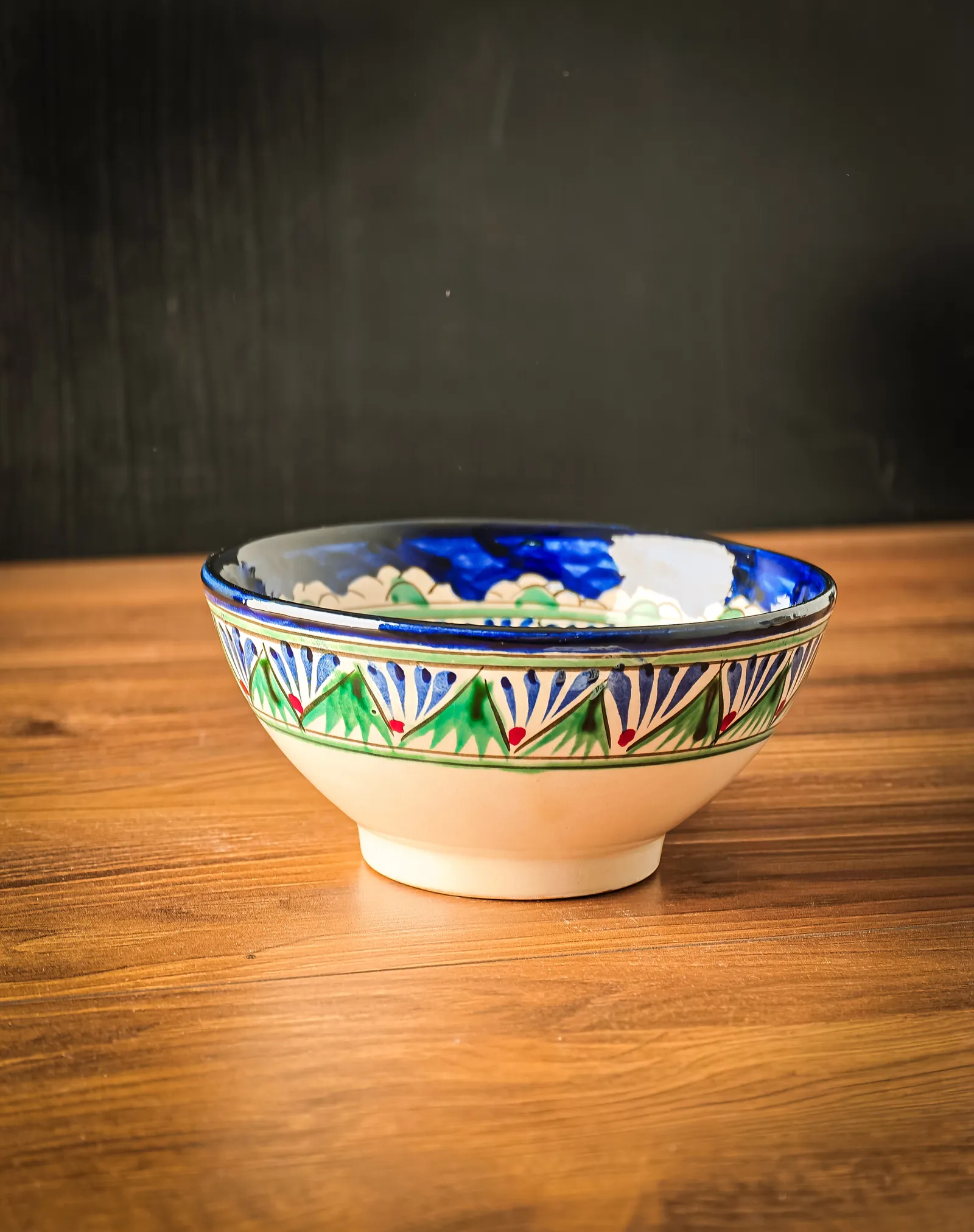 Uzbek bowl 15 cm with traditional ceramic ornament