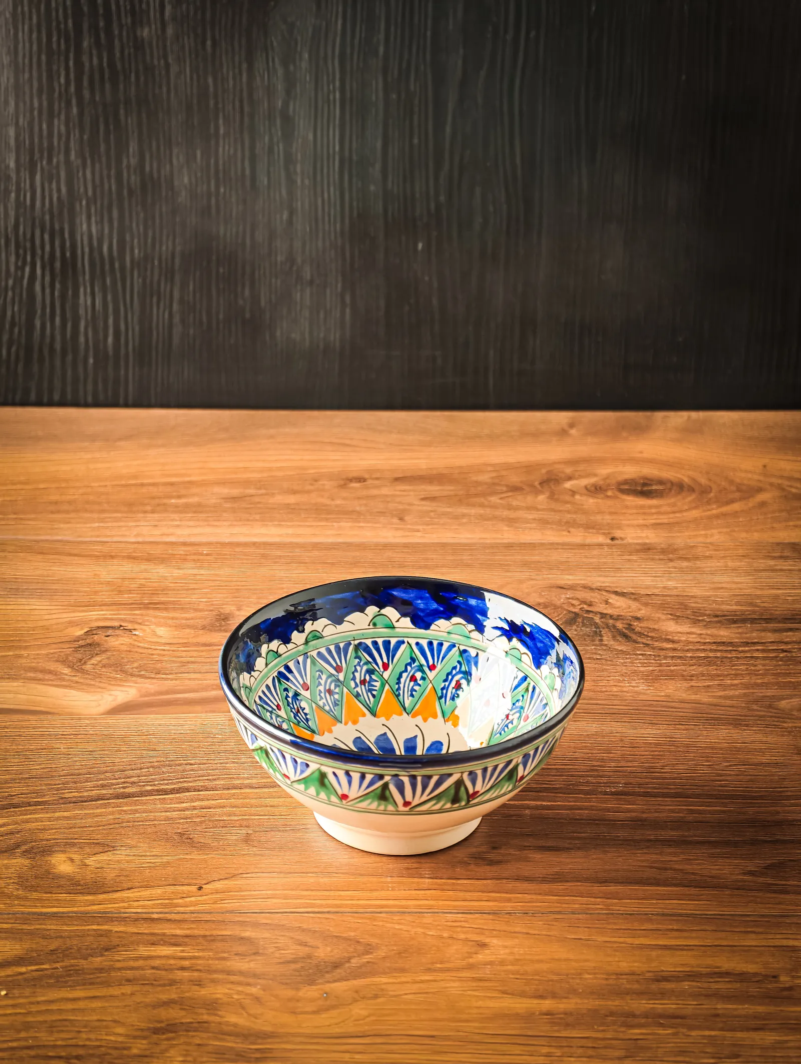 Uzbek bowl 15 cm traditional ceramic ornamental design