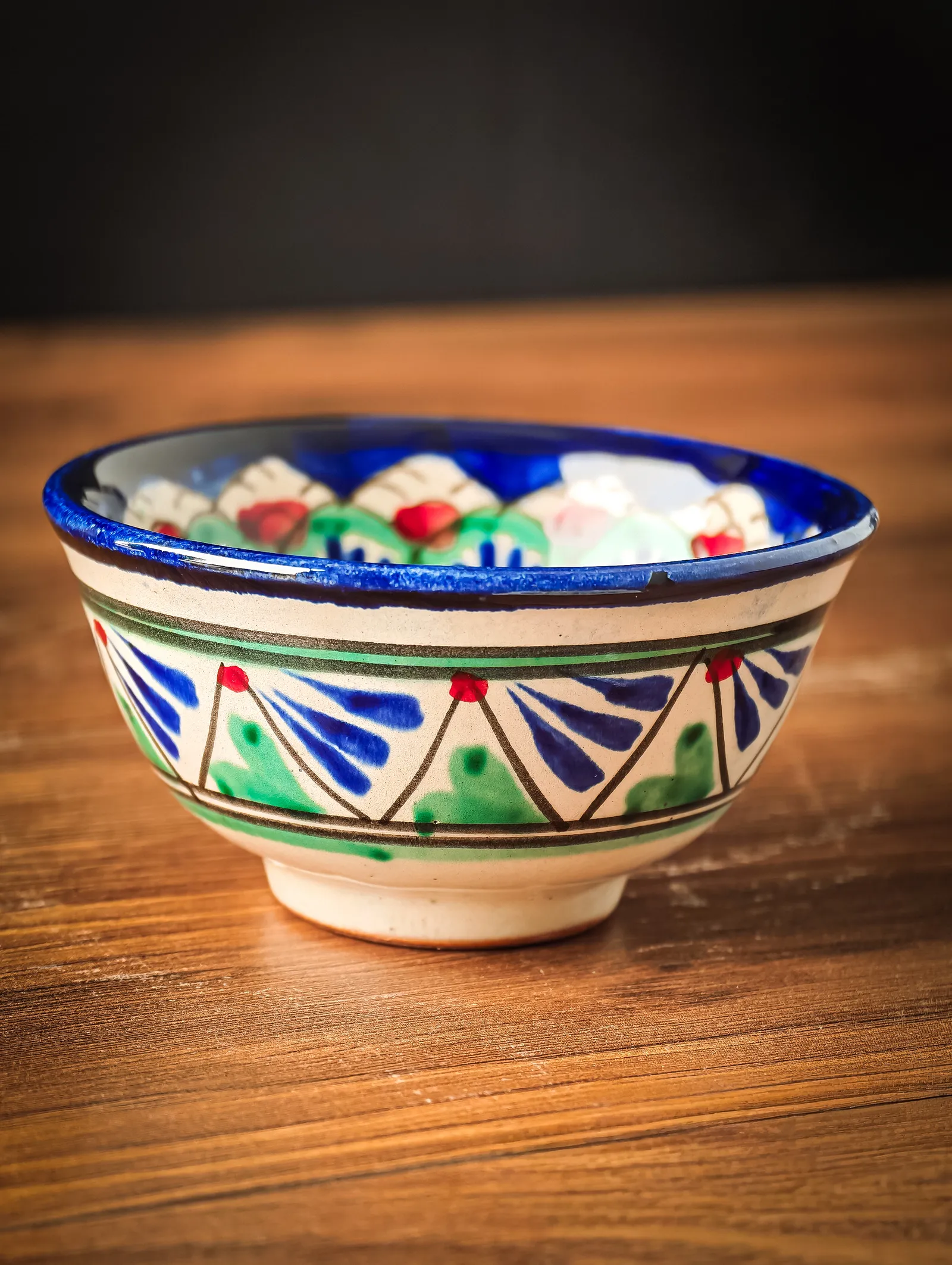 Uzbek bowl 9 cm with traditional ceramic ornament