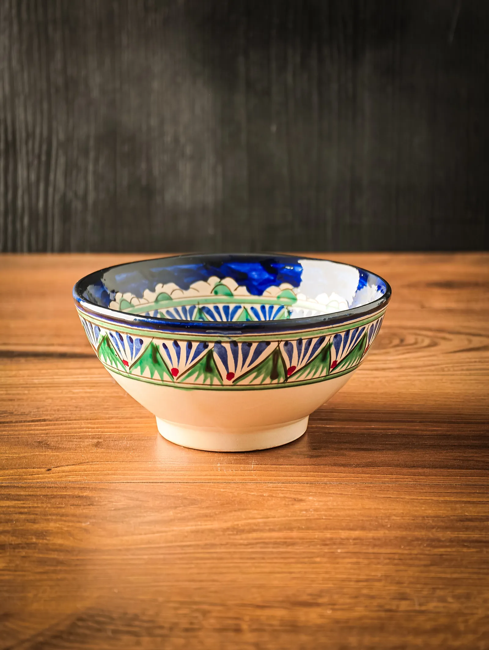 Uzbek bowl 15 cm with traditional ceramic ornament