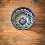 Uzbek bowl 15 cm with traditional ceramic ornament