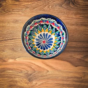Uzbek bowl 15 cm with traditional ceramic ornament
