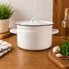 Эмалированная кастрюля 4,5л