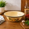 Эмалированная миска 3,5 L "Фруктовая фантазия" жёлтая