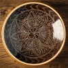 Узбекская тарелка (ляган) “Коричневый Карандаш” 34 см