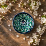 Узбекская пиала 9 см с ручной росписью из Риштана