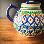 Узбекский керамический чайник 2 литра с традиционной росписью
