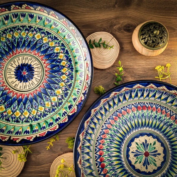 Uzbek Plate (Lyagan) "Mehrob" 38 cm
