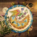 Узбекская Тарелка (Ляган) “Жар-Птица” 42 См