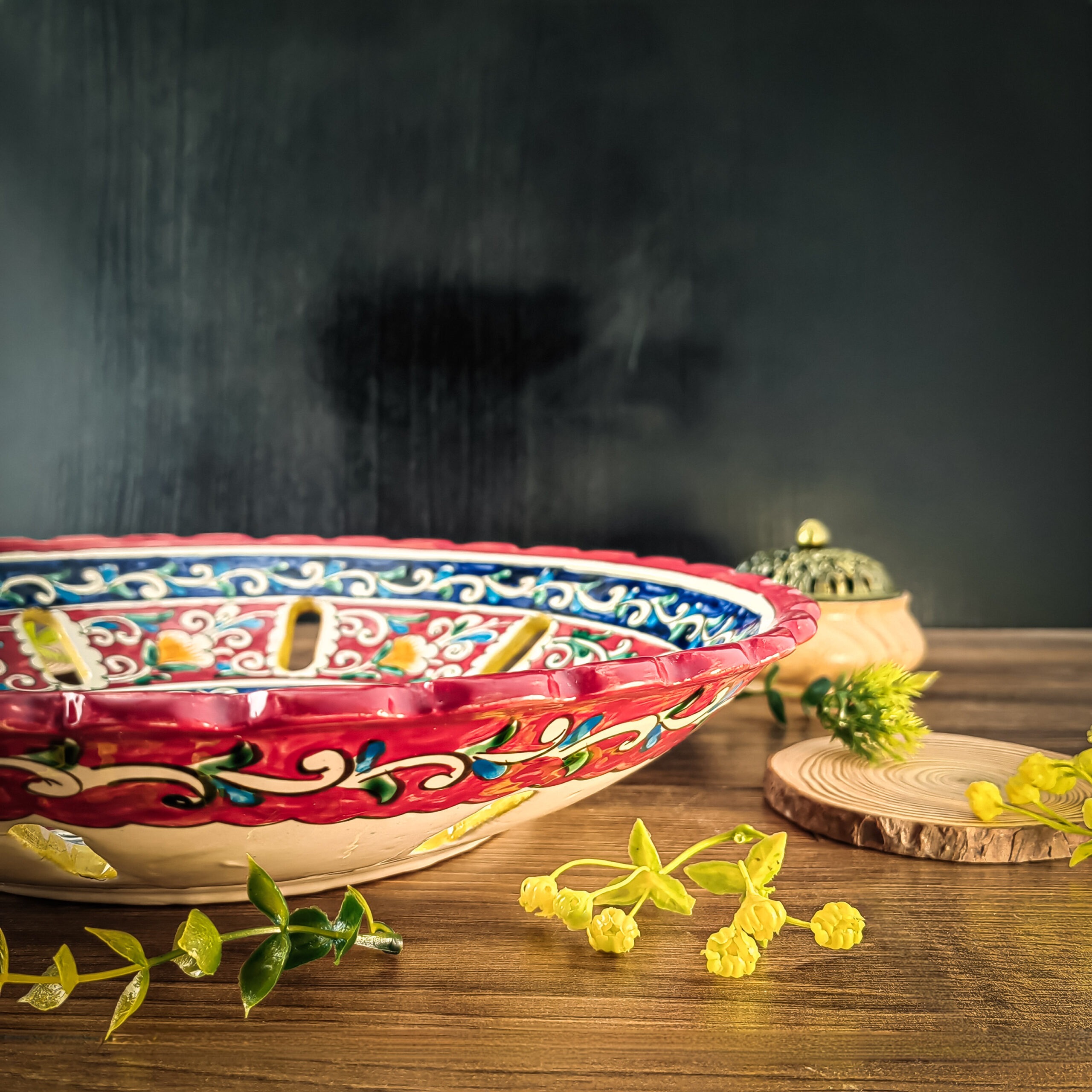 Uzbek Fruit Plate Kora-Kalam 32 Cm 9 Uzbek Fruit Plate Kora-Kalam 32 Cm - Image 9