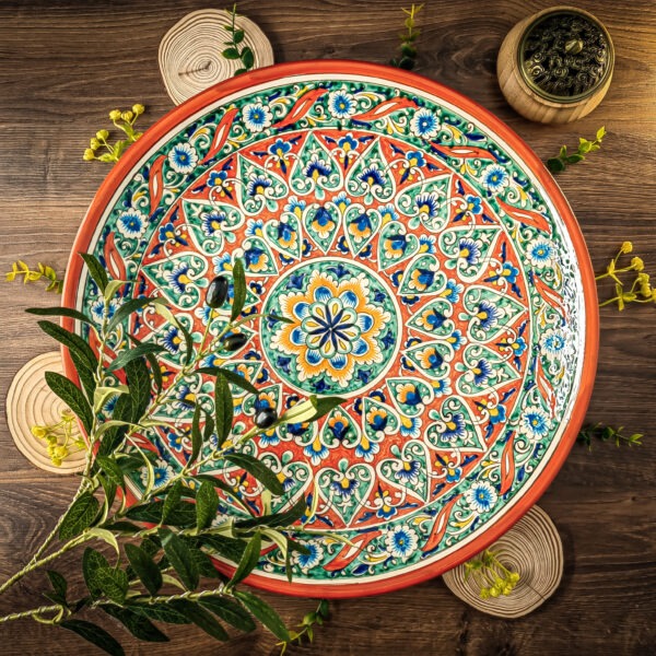 Uzbek Plate (Lyagan) "Kora-Kalam" 42 cm