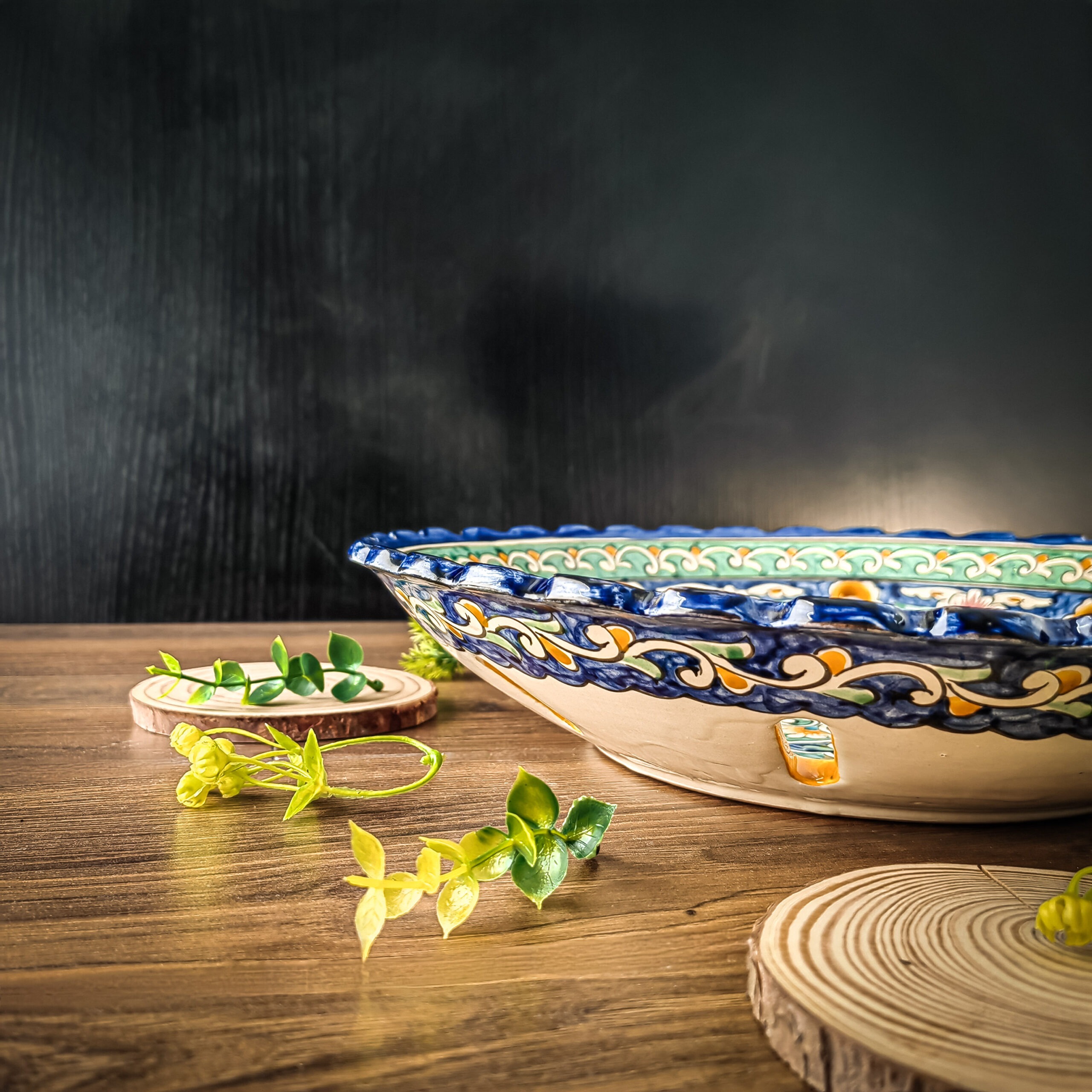 Uzbek Fruit Plate Kora-Kalam 32 Cm 6 Uzbek Fruit Plate Kora-Kalam 32 Cm - Image 6