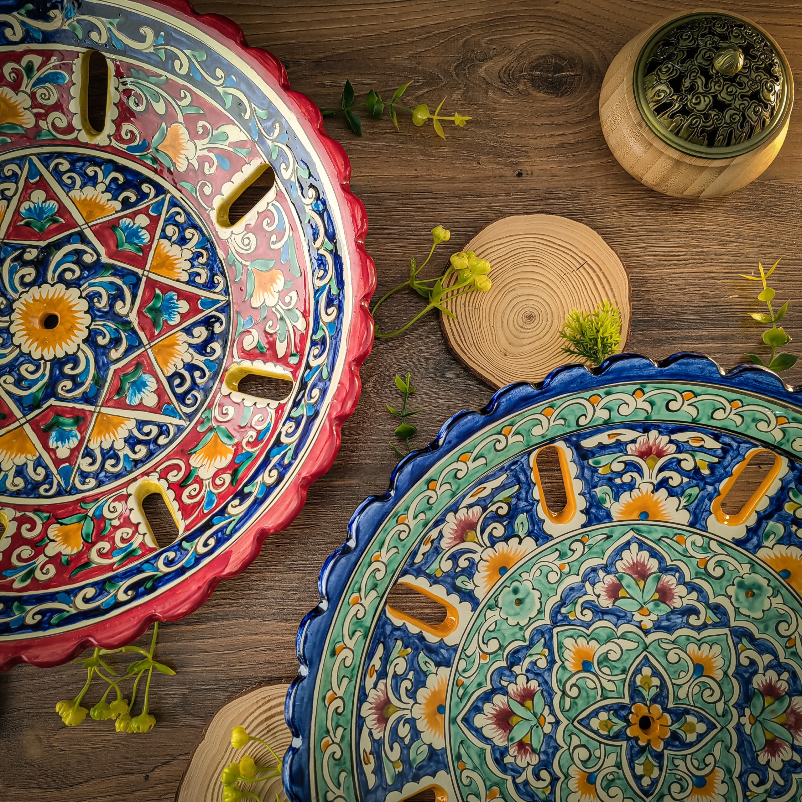 Uzbek Fruit Plate Kora-Kalam 32 Cm 3 Uzbek Fruit Plate Kora-Kalam 32 Cm - Image 3