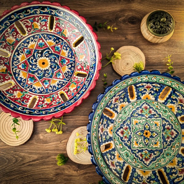Uzbek Fruit Plate Kora-Kalam 32 Cm