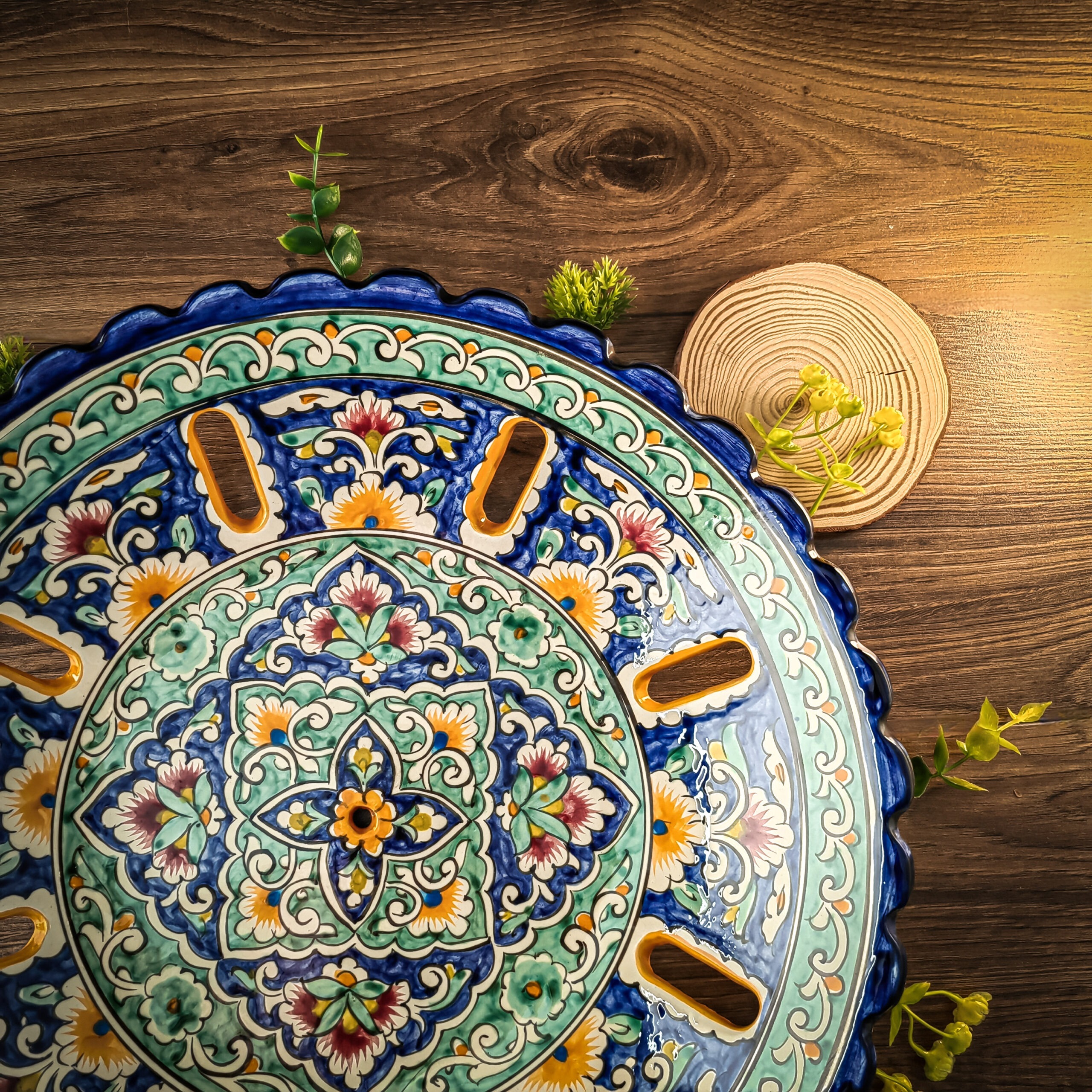 Uzbek Fruit Plate Kora-Kalam 32 Cm 5 Uzbek Fruit Plate Kora-Kalam 32 Cm - Image 5