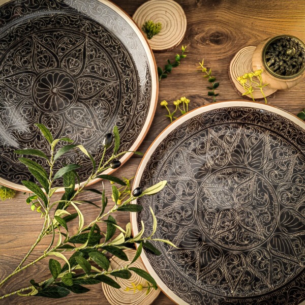 Uzbek Plate (Lyagan) "Pencil" 38 cm