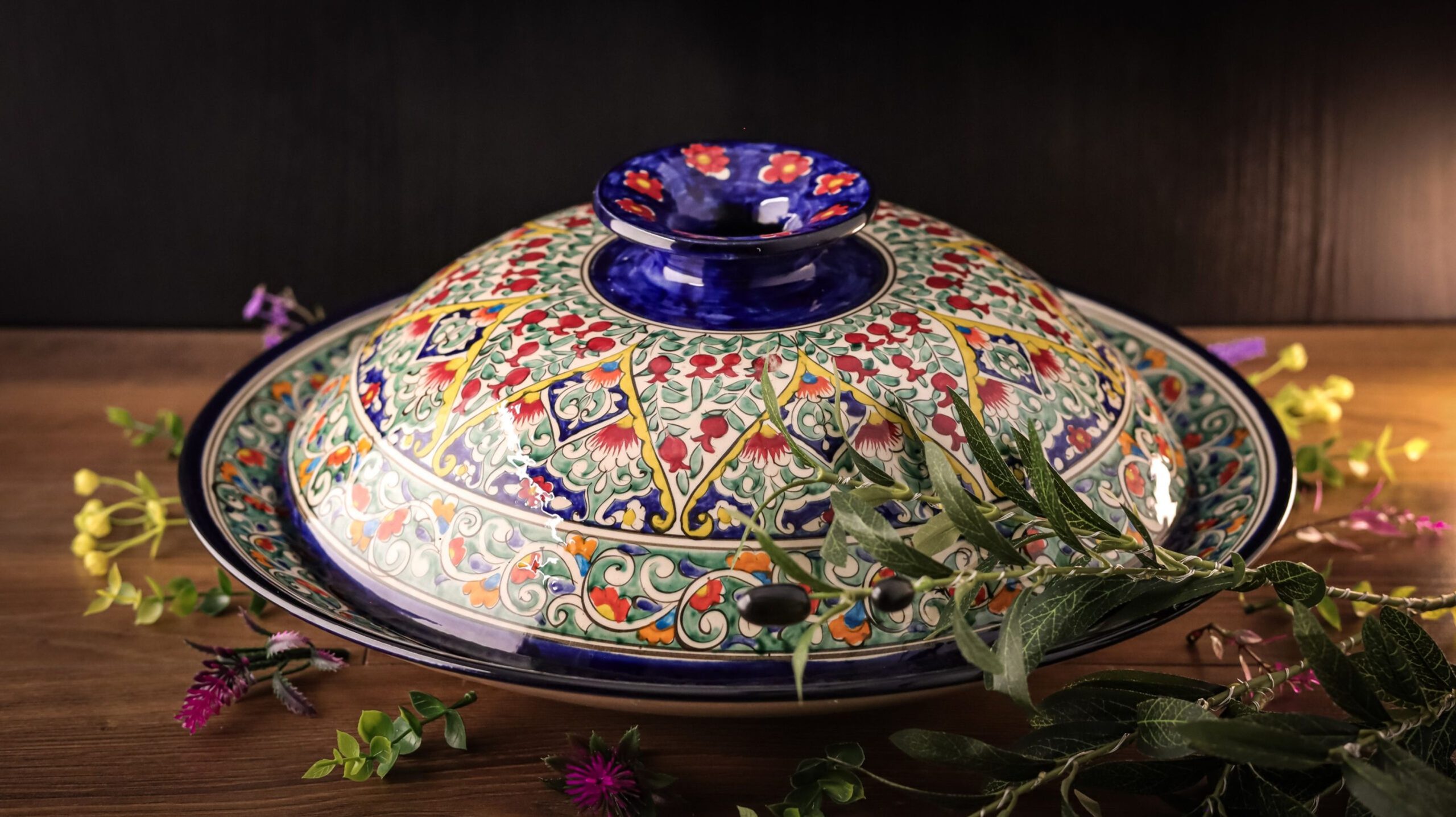 Usbeki taldrik / ljagan kaanega 42 cm - Pilt 6