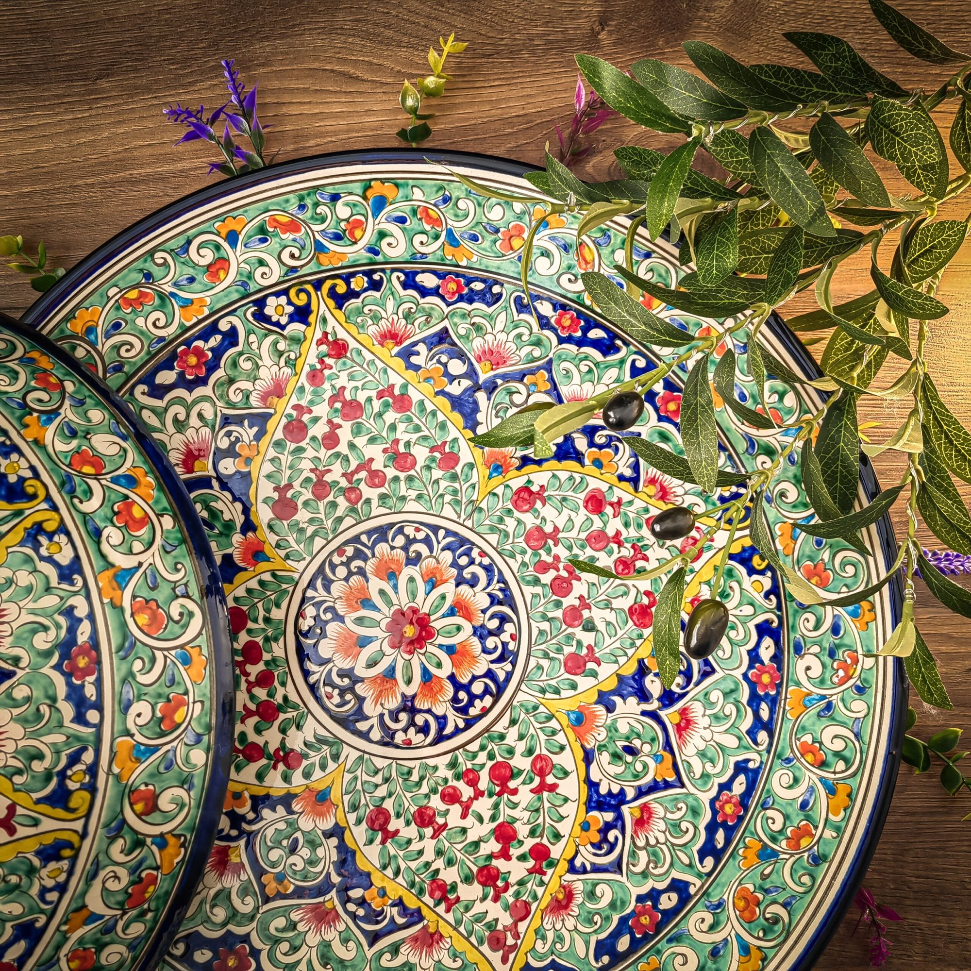 Usbeki taldrik / ljagan kaanega 42 cm - Pilt 4