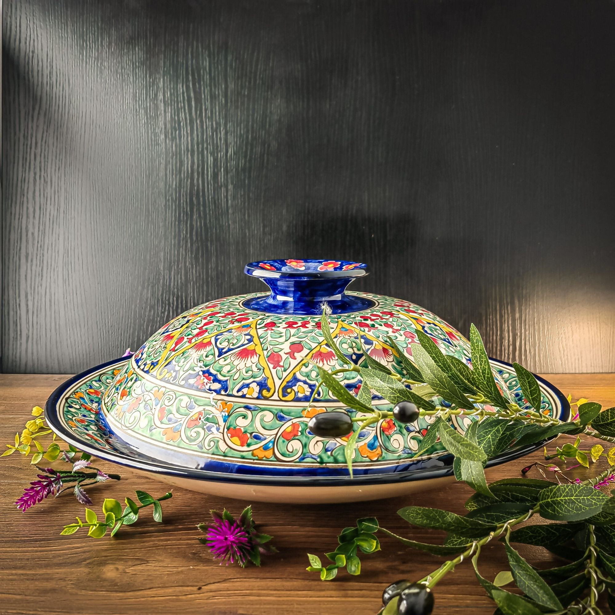 Usbeki taldrik / ljagan kaanega 42 cm - Pilt 3
