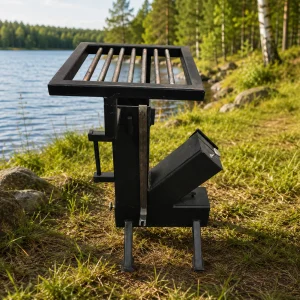 Rakett ahi riiuliga Grillnurk