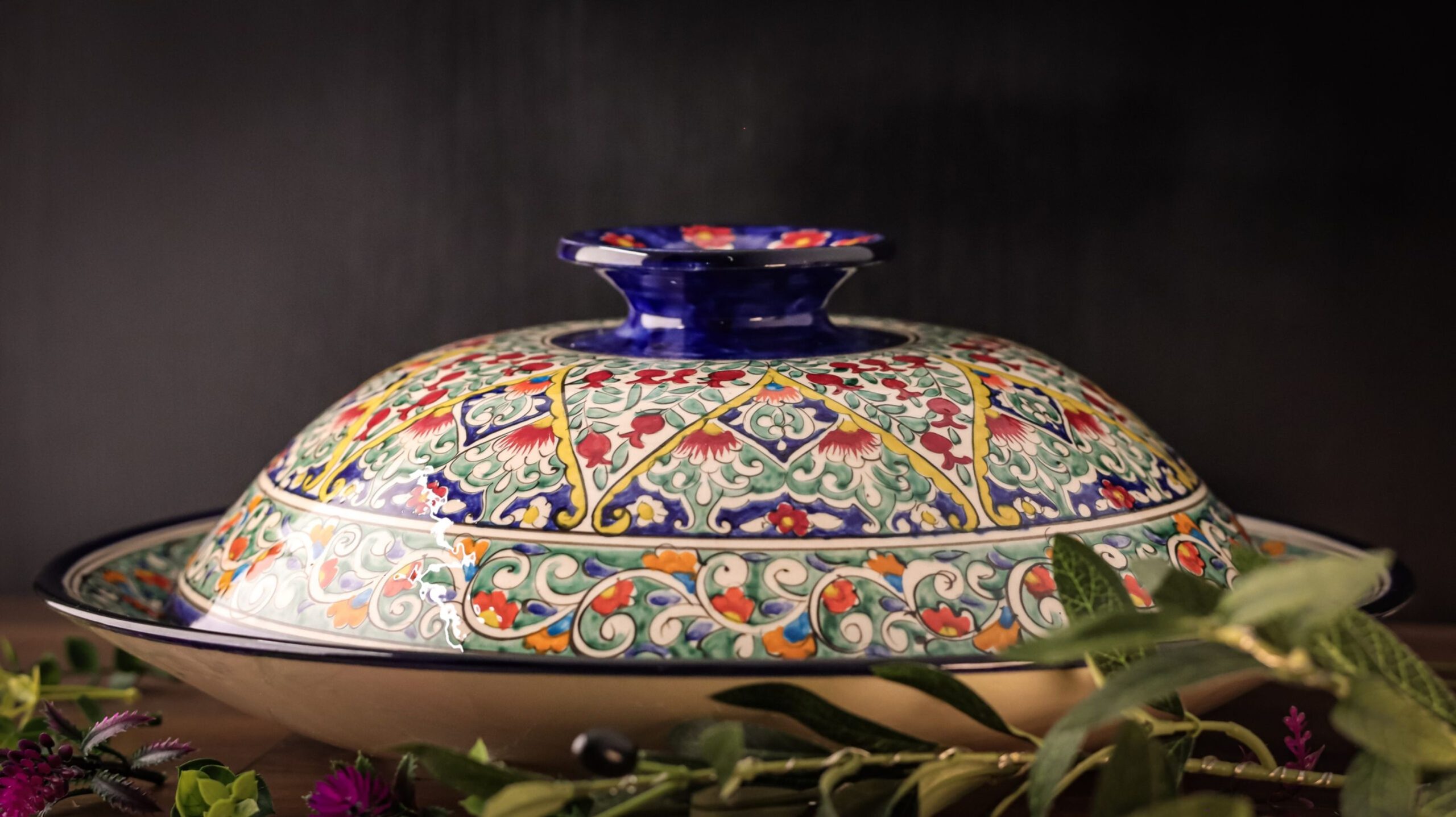 Usbeki taldrik / ljagan kaanega 42 cm - Pilt 5
