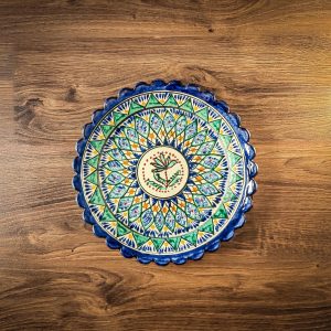 Usbeki praetaldrik Ljagan sakilise servaga “Mehrob” 25 cm