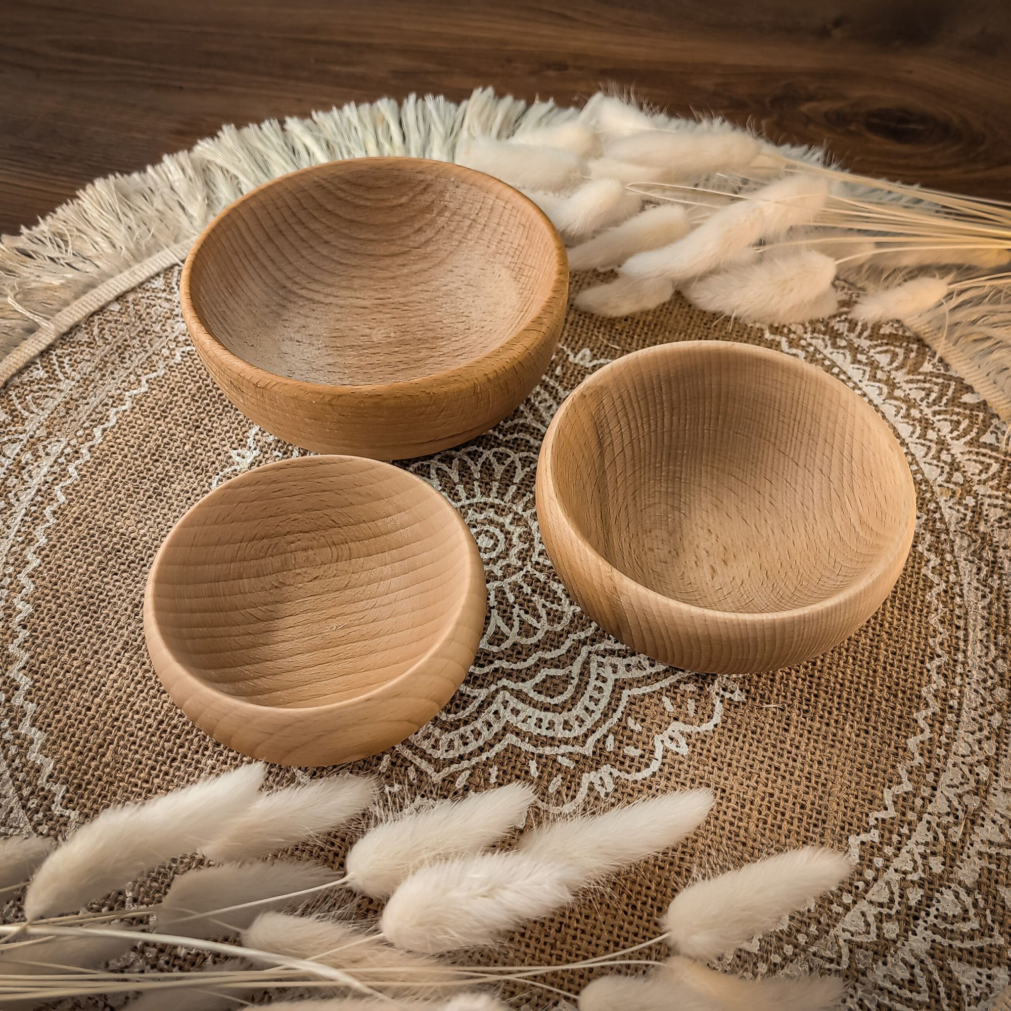 Puidust kausside komplekt 3 tk - Pilt 2