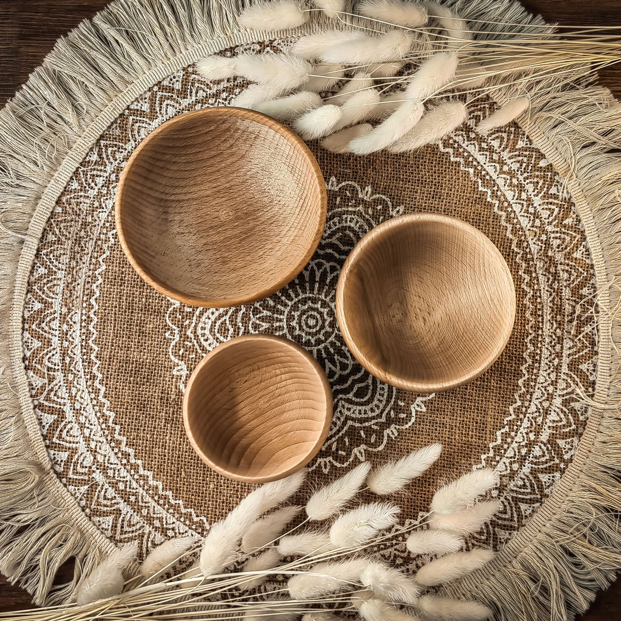 Puidust kausside komplekt 3 tk - Pilt 3