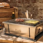 ProQ FlatDog roostevabast terasest kokkupandav grill kandekotiga