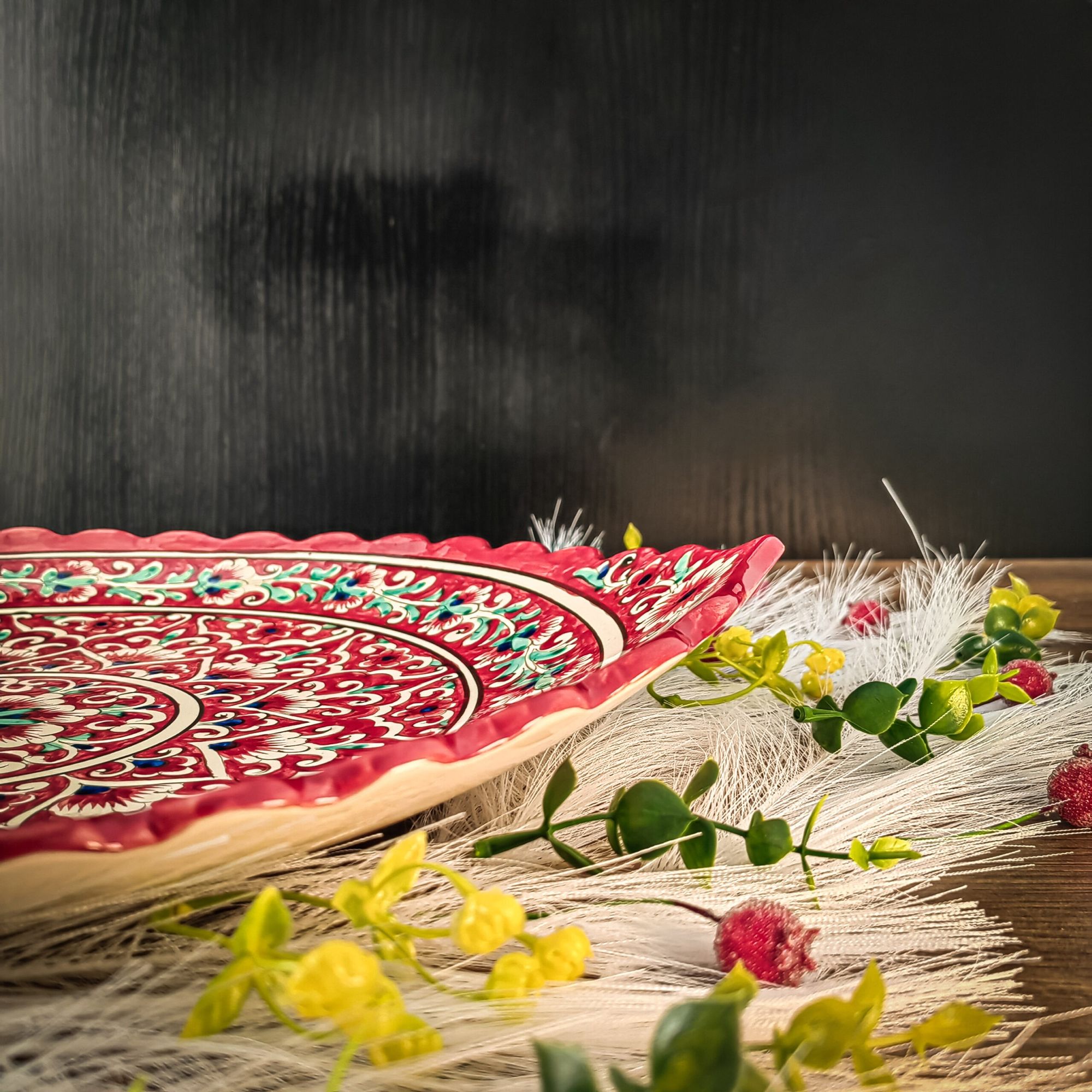 Usbeki praetaldrik Ljagan sakilise servaga “Kora-kalam” 42 cm - Pilt 3