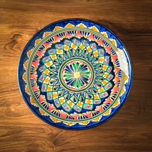Usbeki praetaldrik Ljagan Mehrob 30 cm keraamiline ornamentidega