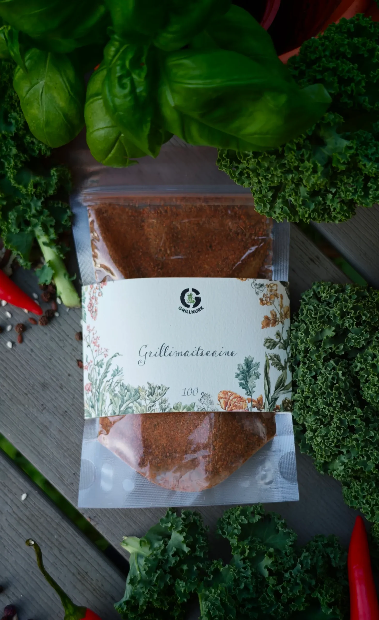 Maitseküllane maitseainesegu grillroogade valmistamiseks, 100 g pakend